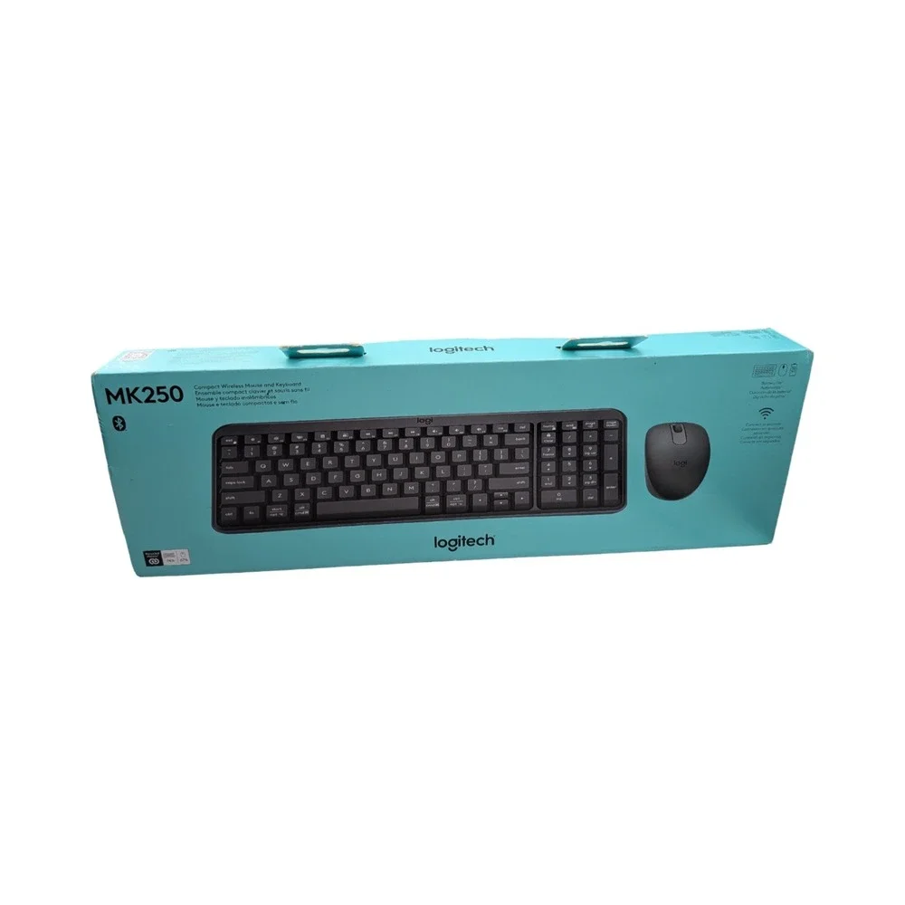 Logitech MK250 Compact Wireless Mouse and Keyboard Combo Bluetooth Black
